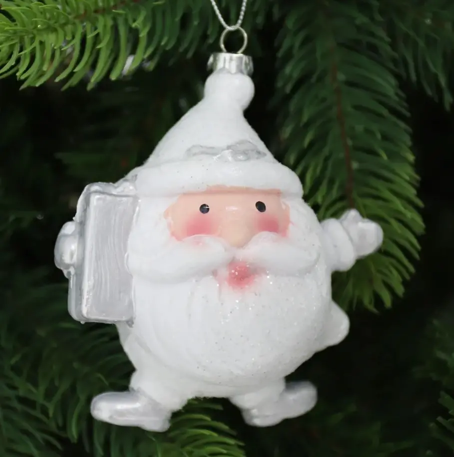 Елочная игрушка Дед Мороз с подарком, 10.5x6x11.5 см, Home Collection 10920-1039