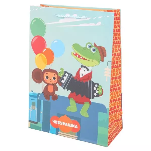 Подарочный пакет 22х31х10 Чебурашка и Гена PML-100034-CH