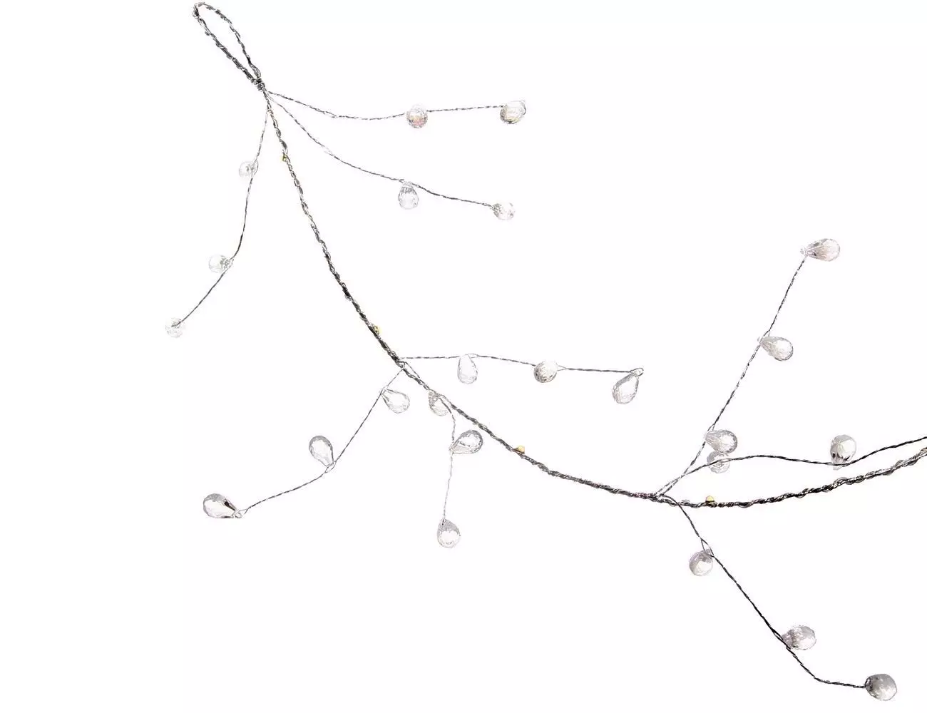 Гирлянда на батарейках Сверкающие хрусталики 1,5 м 18 ламп теплый 183-0001