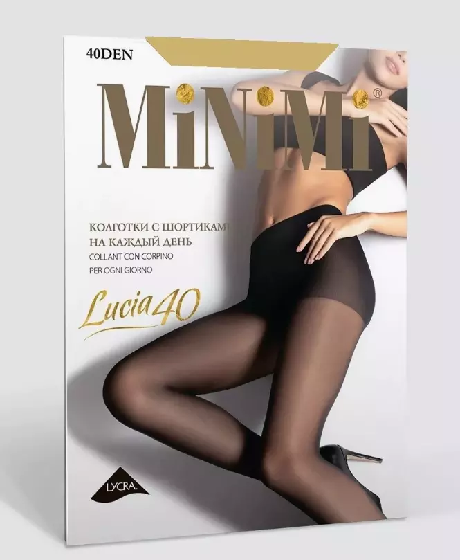 Колготки MiNiMi LUCIA 40 den эластичные, с шортиками Daino 2 (S)