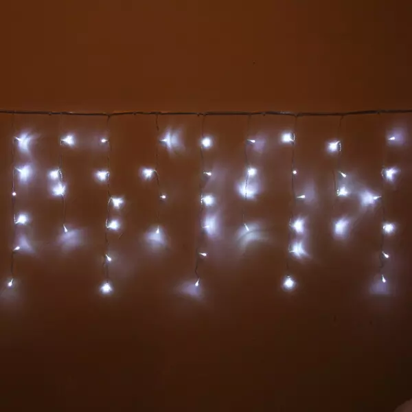 Уличная гирлянда Бахрома 0,4/0,6х3 м 100 ламп белый (8 режимов) 183-279