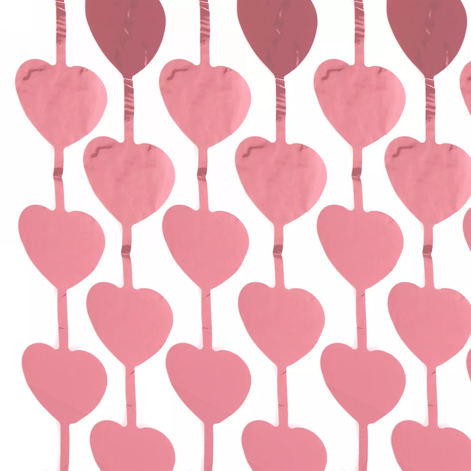 Занавес фольгированный Сердце 1х2 м матовый розовое золото 202-297