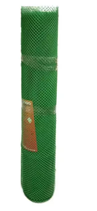 Сетка пластиковая заборная метраж, 1,2*20 м, яч. 15*15 мм, ромб, зеленая