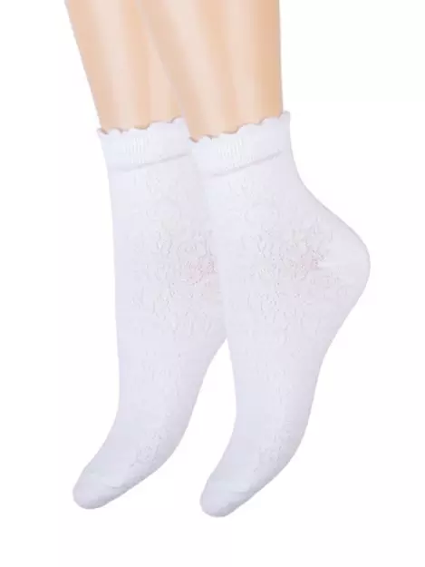 Женские носки С 956 (23-25, Белый)