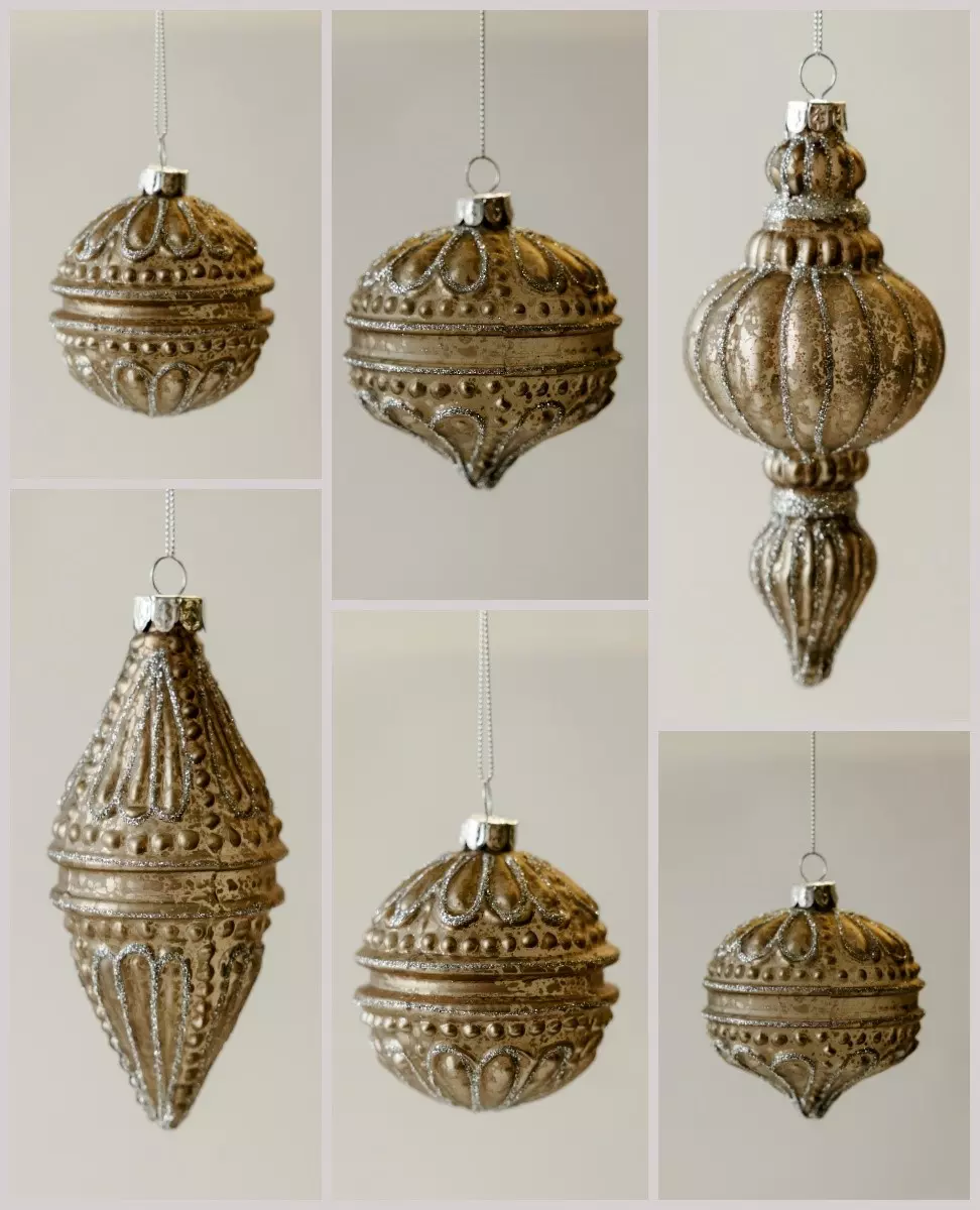 Елочные украшения стекло (12 шт) Волшебство на ветках VNV23/12-116