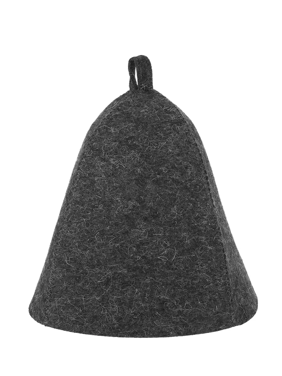 Шапка для бани серая войлок Б401