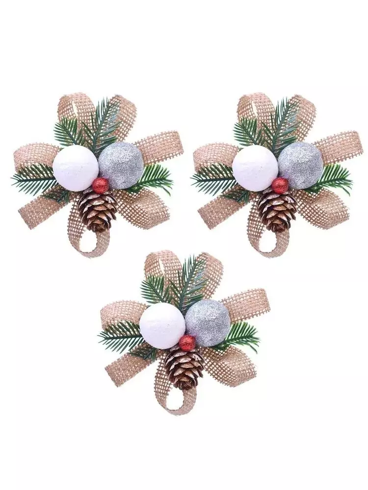 Набор новогодних украшений S1612 Новогодняя композиция 10см* 3шт S1612