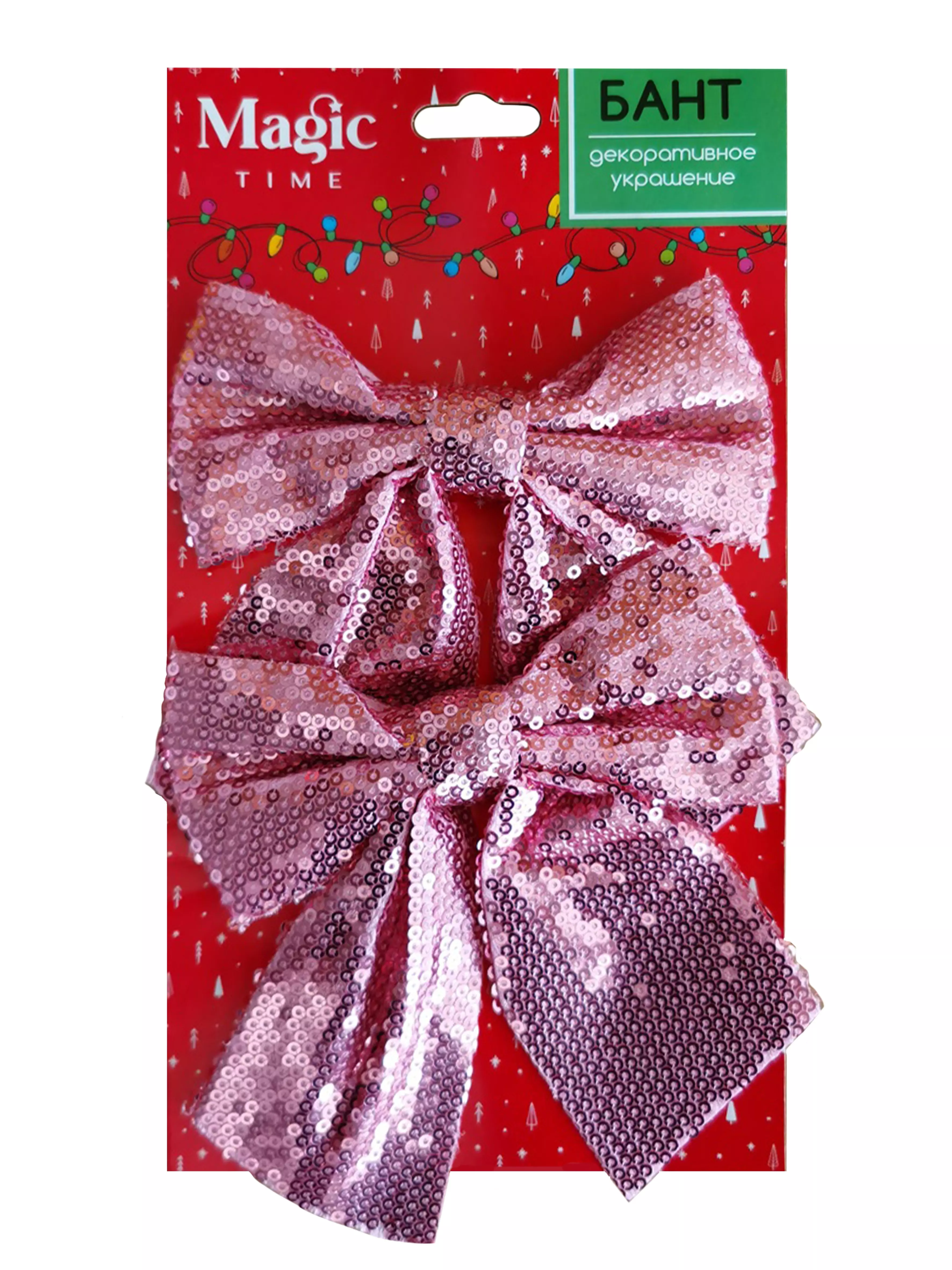 Декоративное украшение БАНТ Фианит из полиэстера, набор из 2 шт / 14х12х0,01см 90827