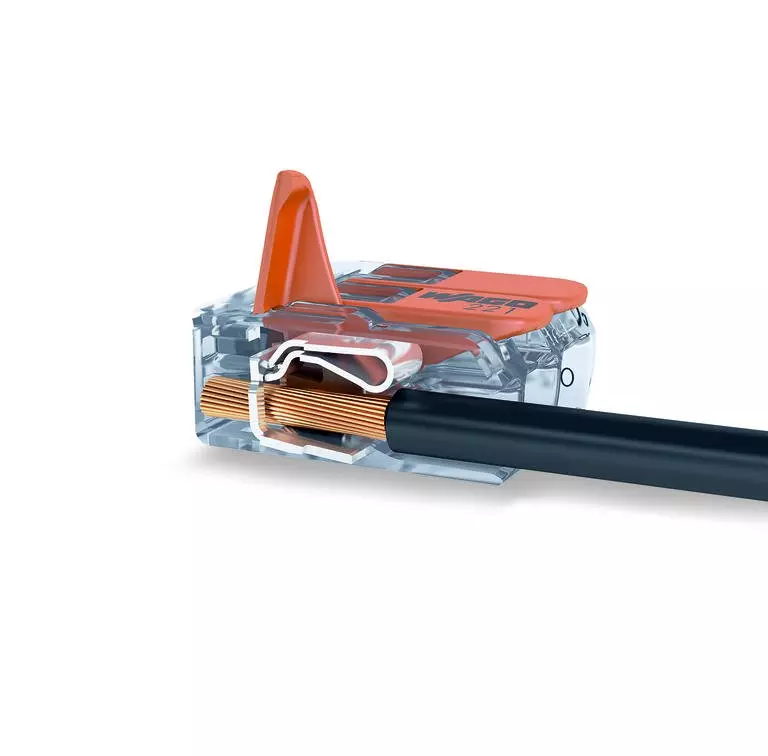 Клеммы соединительные с рычажком на 3 провода 4мм2 6шт прозрачные Wago 221-413