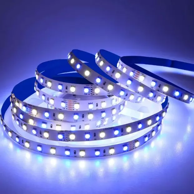 Светодиодная лента 24В 14,4Вт/м RGB 5м 10мм SMD5050 60шт/м IP65 Apeyron 00-512