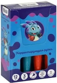 Ручка-корректор 3 мл, металл.нак, цв.корп.  Schoolformat 