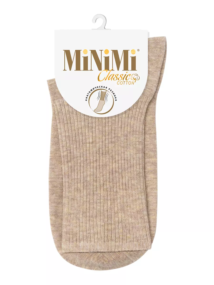 Носки женские MINIMI COTONE 1203 меланж Beige р-р 23-25