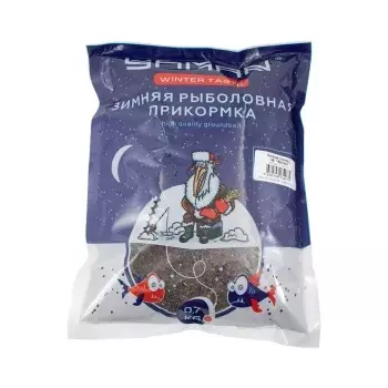 Прикормка для зимней рабалки Yaman Winter Taste Плотва (кокос),чёрный,, 700 г