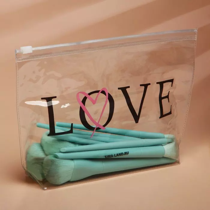 Косметичка 21*2*14 см прозрачная LOVE 9869819
