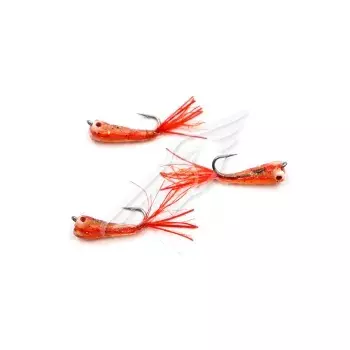 Мормышка ЯМАН &quot;Малек пыздрик&quot; с ушком, L-13 мм, вес 0,15 г, кр. Kumho №12, цв. красный (уп. 3 шт.)