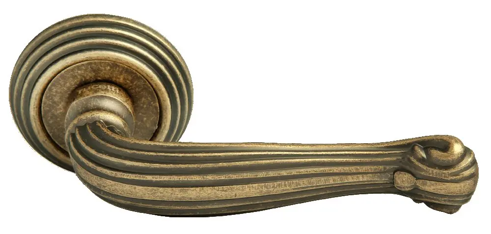 Дверная ручка круг RUCETTI RAP C-L 4 OMB старая матовая бронза