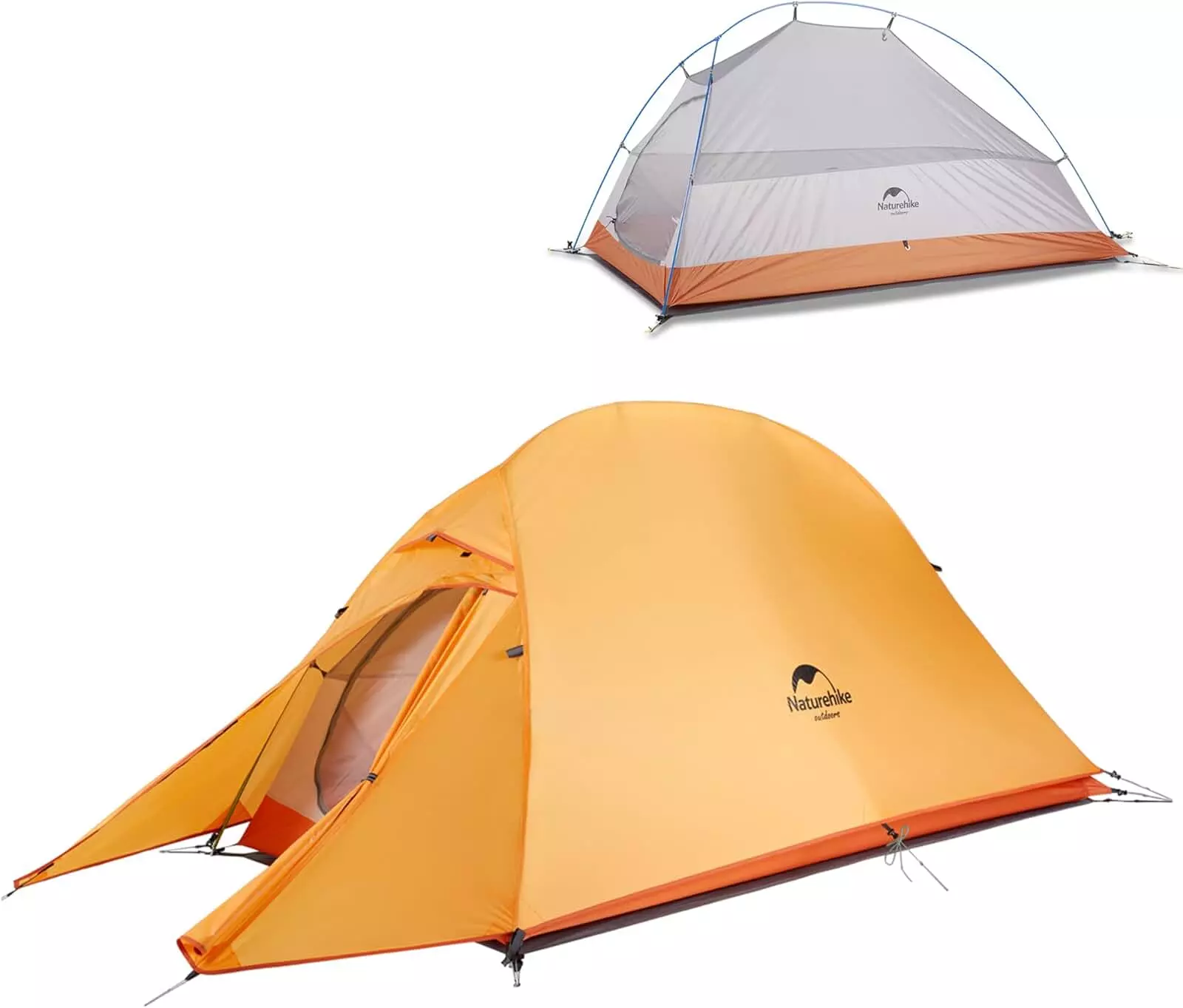Палатка Naturehike Cloud Up 1-местная, алюм. каркас, сверхлегкая, оранжевая NH18T010-T-TOR 