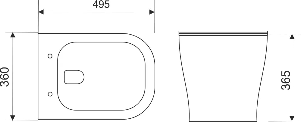 Унитаз подвесной AQUANIKA BASIC AQB102-00 Rim + сиденье (белый)