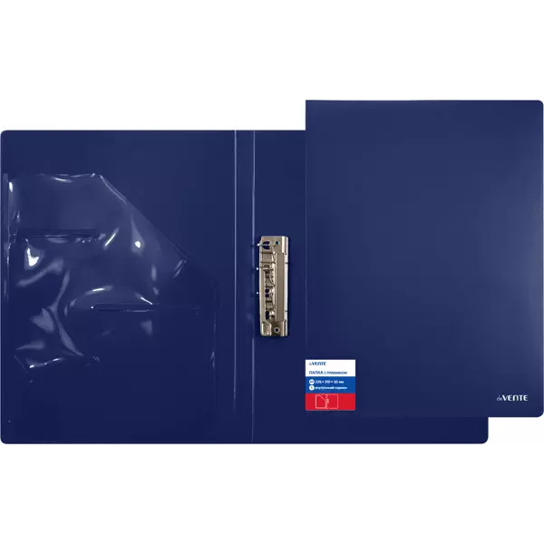 Папка с боковым прижимом deVENTE Герб A4 (235x310x20 мм) 650 мкм, на 150 листов, т.синяя, 3110100