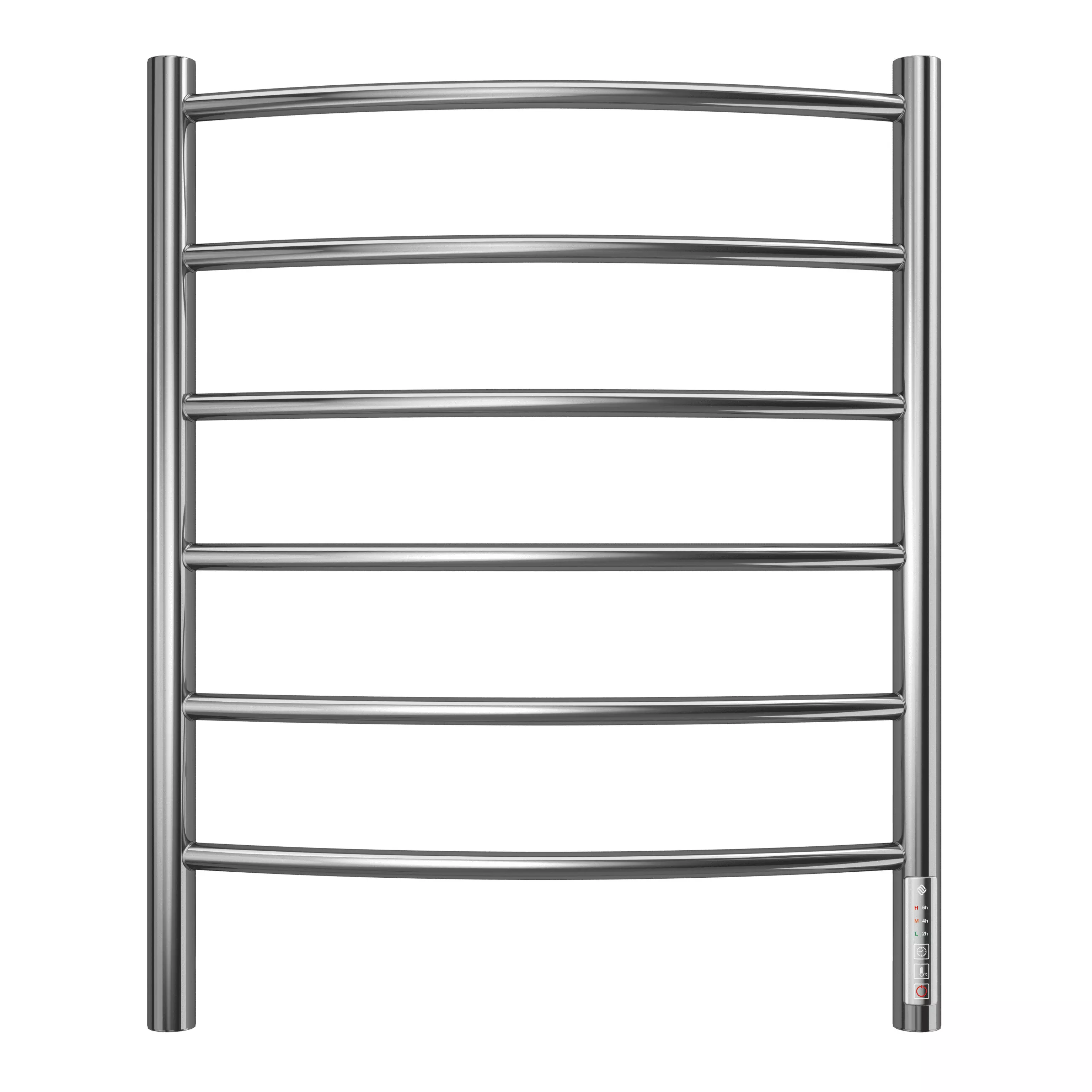 Полотенцесушитель электрический Лесенка 500х650 мм 95 Вт хром 6П TERMINUS Классик 4670078531322 диммер справа