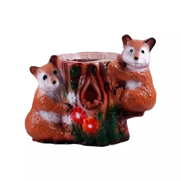 Кашпо cадовое из гипса Два медведя 240*300 мм