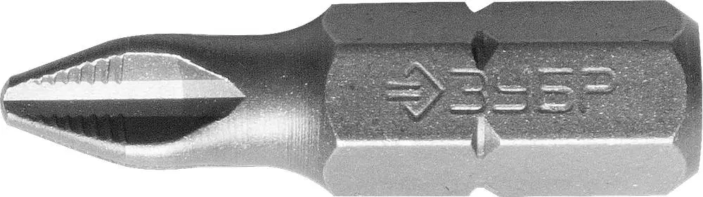 Биты PH2х25 мм Зубр Мастер тип хвостовика C 1/4, 2шт 26001-2-25-2