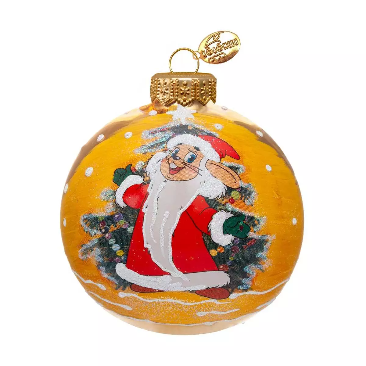 Елочный шар стекло Ну погоди-3 8 см Коломеев КУ-80-234119