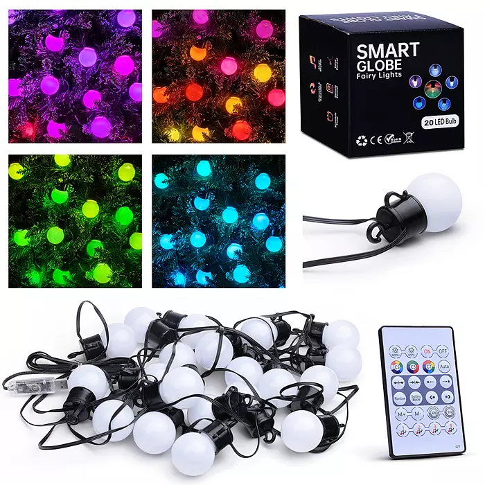 Электрогирлянда Smart 6 м 20 ламп 10 режимов USB ИК пульт мультицвет S0458