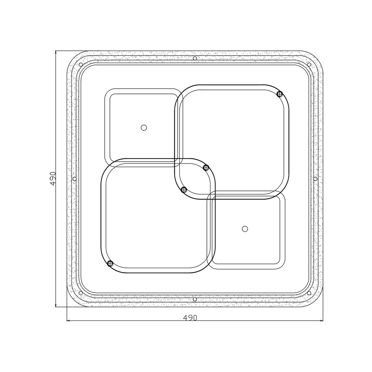 Люстра светодиодная 105Вт 3000-6000К пульт Escada MODULE 10235/4