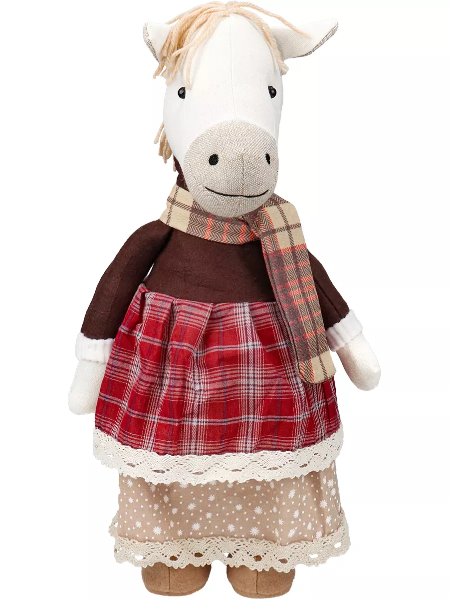 Мягкая игрушка Лошадка 40 см в платье Miland Т-2983