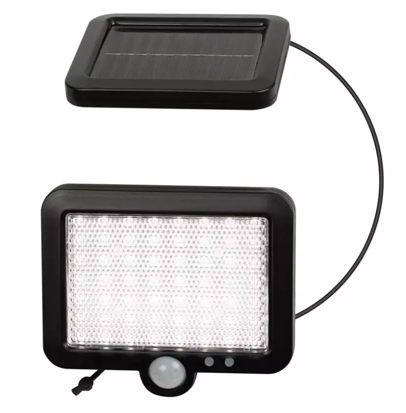 Фасадный сплит-прожектор на солнечной батарее, холодный белый, 100 SMD LED ЭРА