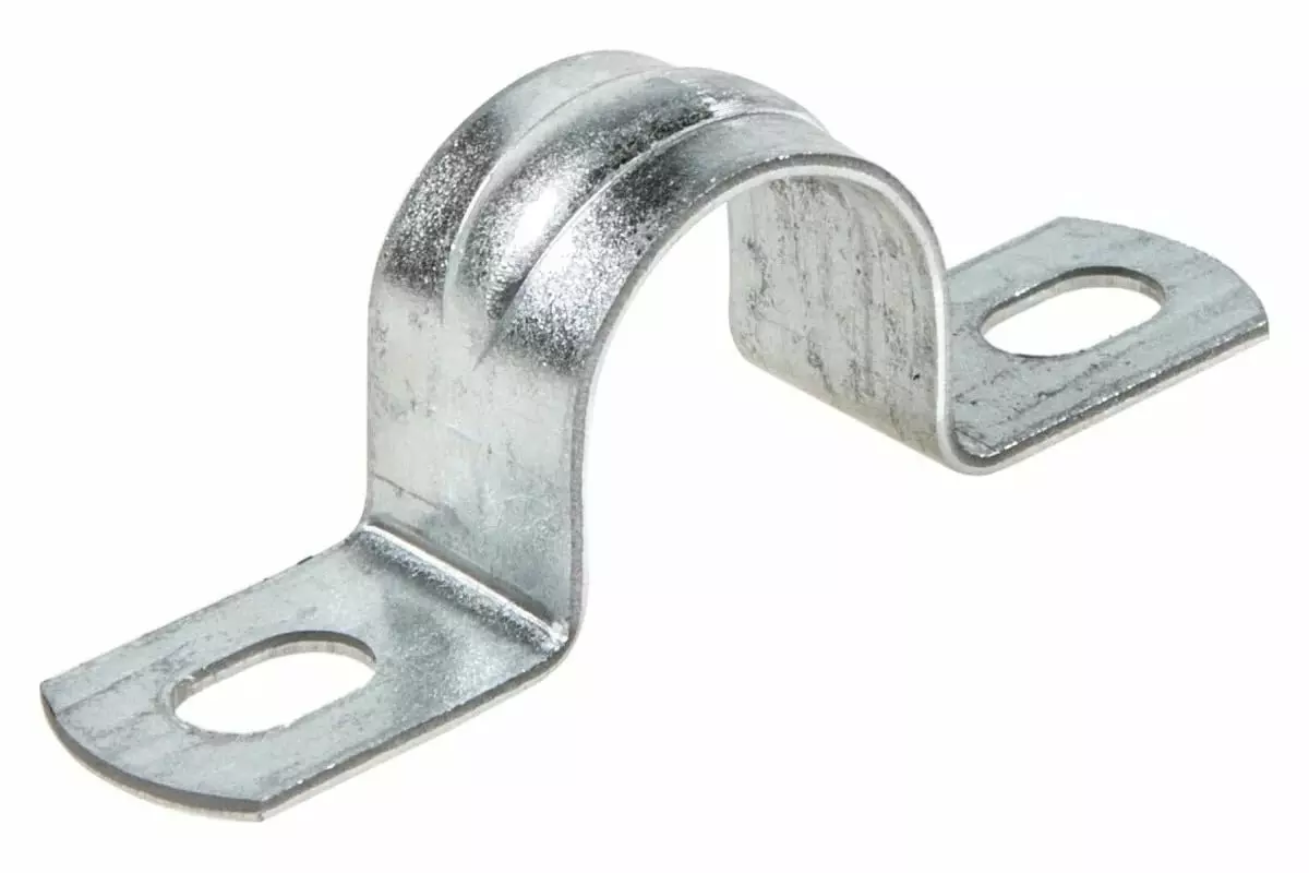 Скоба металлическая две лапки d 12-13 мм 10шт