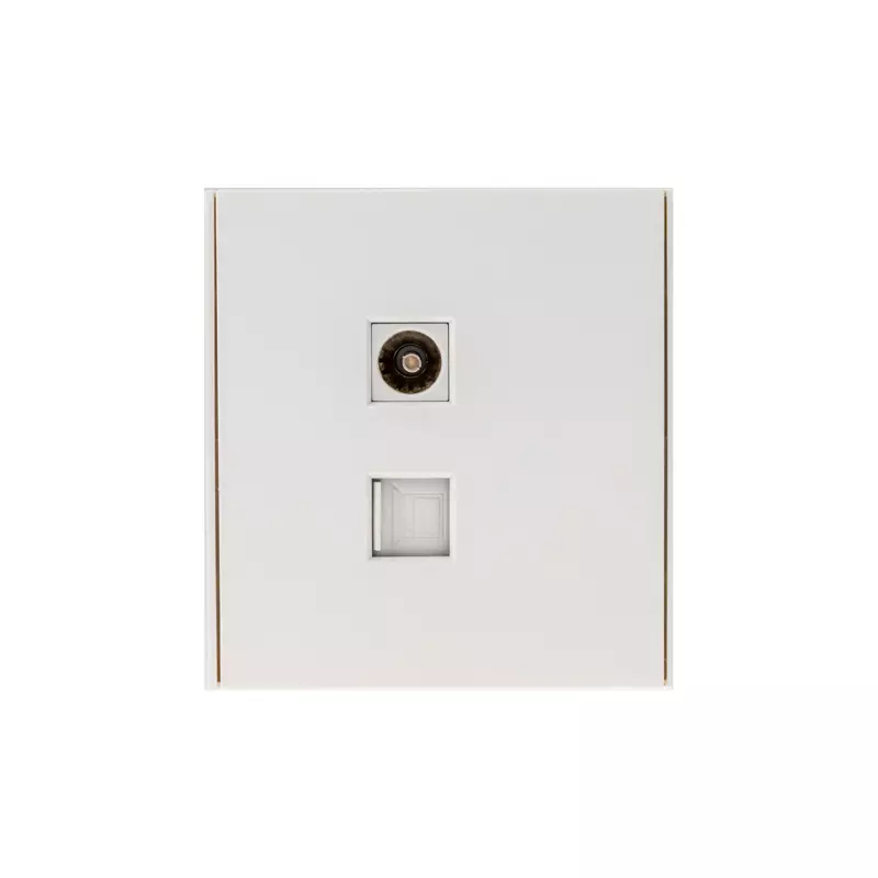 Розетка встраиваемая интернет+ТВ жемчуг Kranz Miele Strong KR-78-0722-4