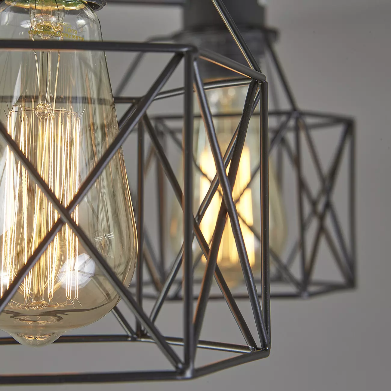 Люстра на штанге 5хЕ27 металл/дерево чёрный Escada 508/5PL