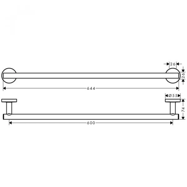 Держатель для полотенец Hansgrohe Logis Universal 41716000