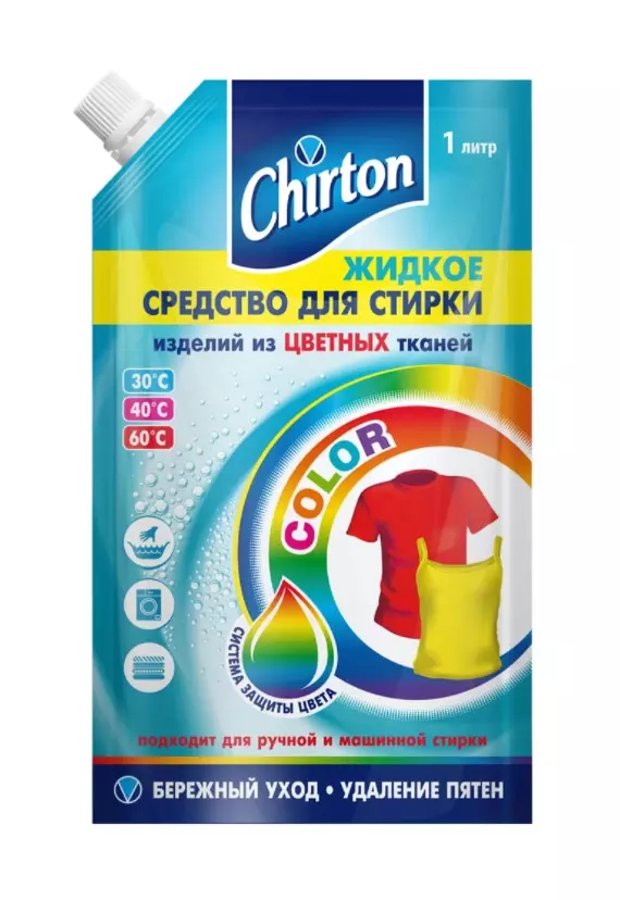 Жидкое средство для стирки Chirton Для цветных тканей 1л