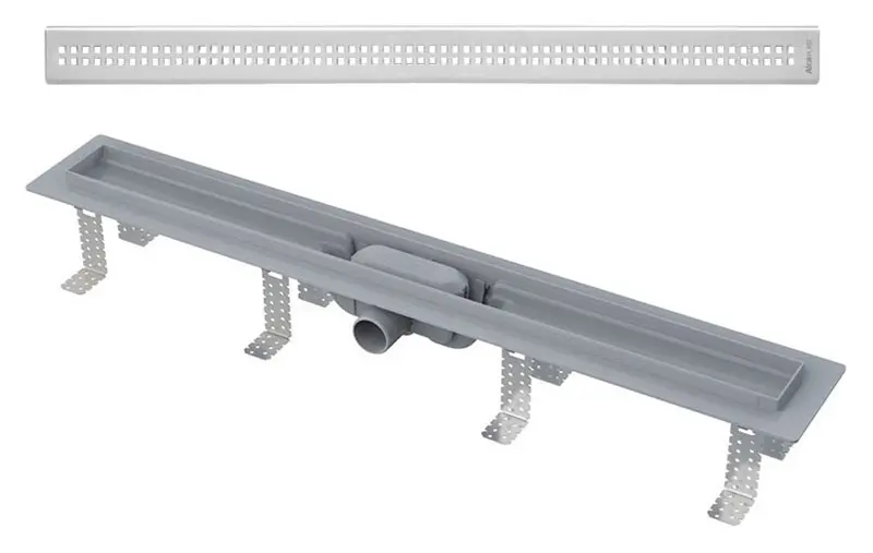 Симпл желоб  L 750 мм, пласт., с решеткой из нерж. стали, матовый AlcaPLAST APZ9-750M