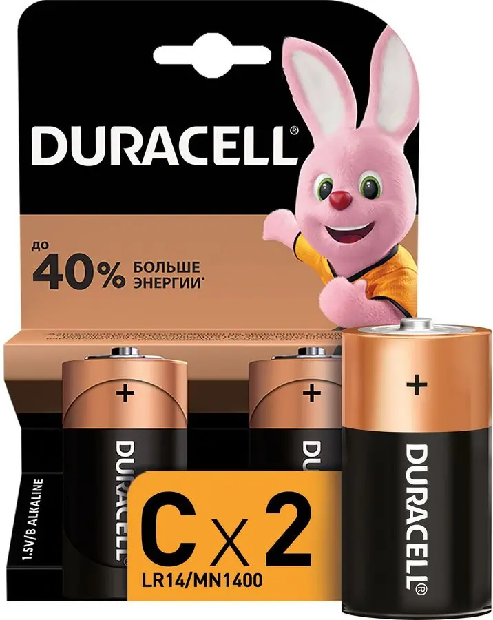 Батарейка DURACELL Basic С 1.5V LR14 2шт