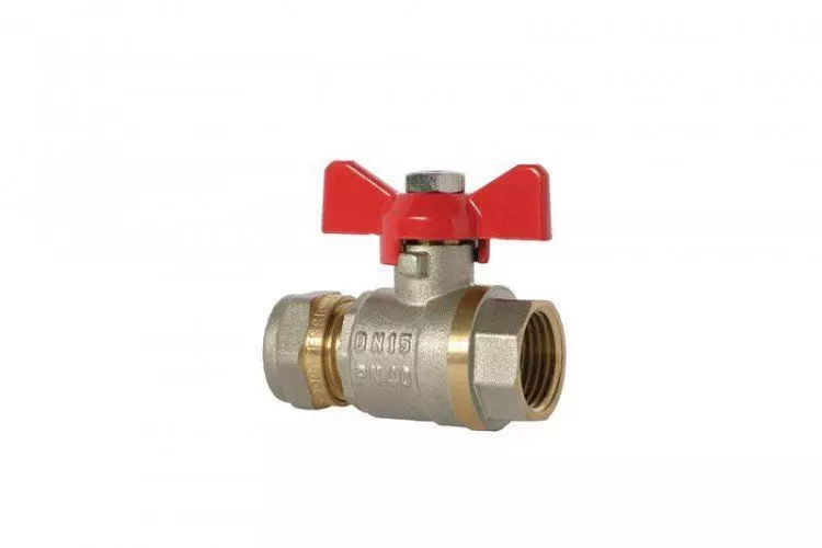 Кран шаровой для металлопластиковых труб 20х3/4" НР, AQUALINK 01310