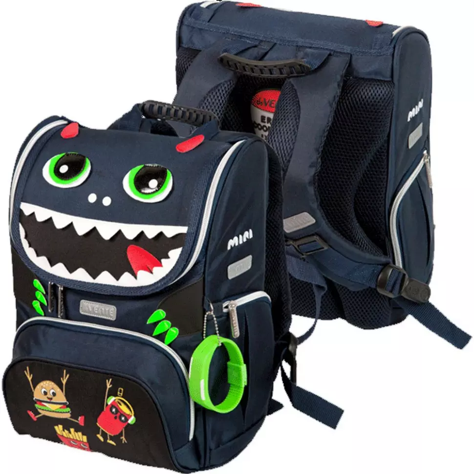 Ранец &quot;deVENTE. Mini. Monster&quot; школьный жесткий 35x26x20 см (14 л) вес 800 г, 1 отделение на замке