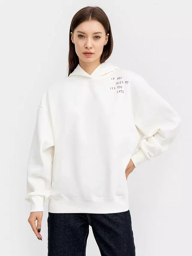 Худи женское Mark Formelle 122775 молочный, р-р 164/170-100-106 (50 / XL)