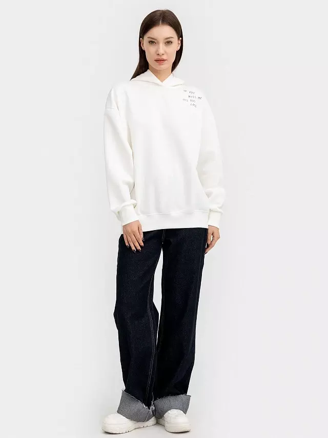 Худи женское Mark Formelle 122775 молочный, р-р 164/170-100-106 (50 / XL)