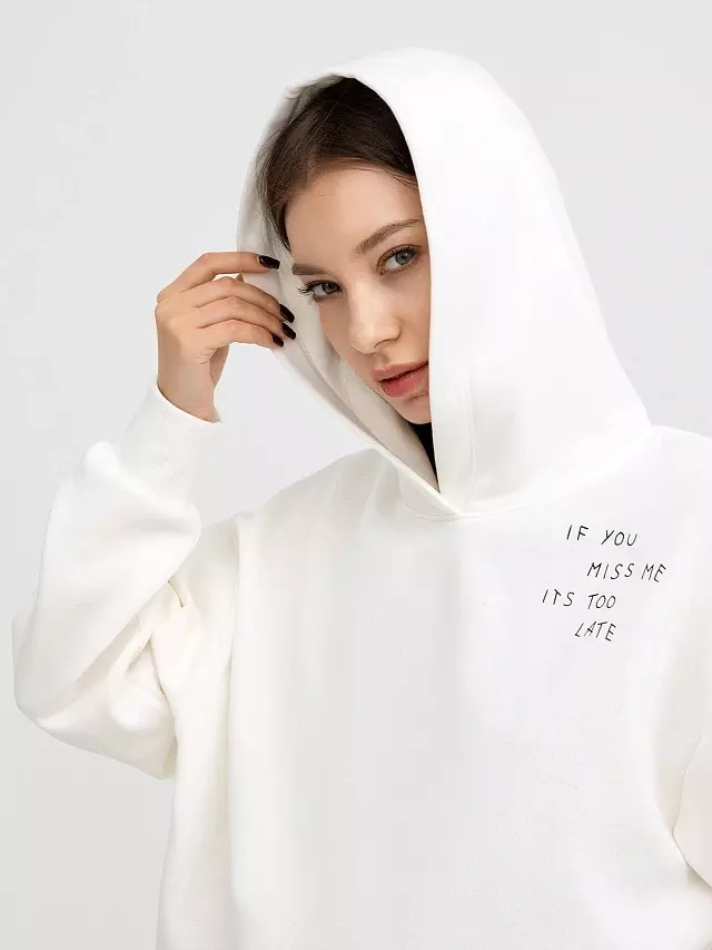 Худи женское Mark Formelle 122775 молочный, р-р 164/170-100-106 (50 / XL)