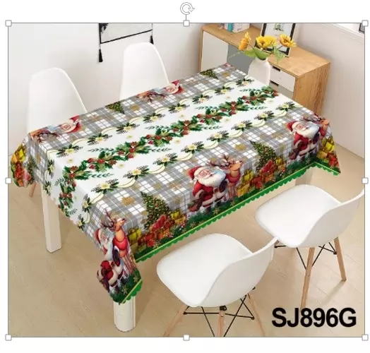 Клеенка на стол на нетканой основе ширина 140 см дед мороз