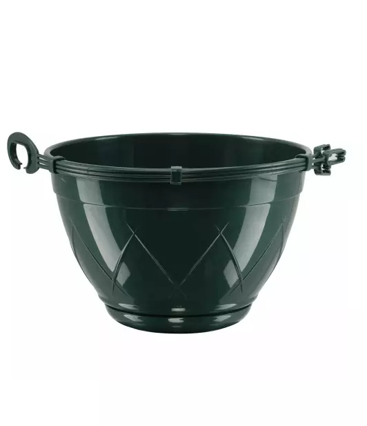 Кашпо подвесное 1,5 л Лилия с подвесом Santino ПВЛ 1,5 ЗЕЛ зеленый