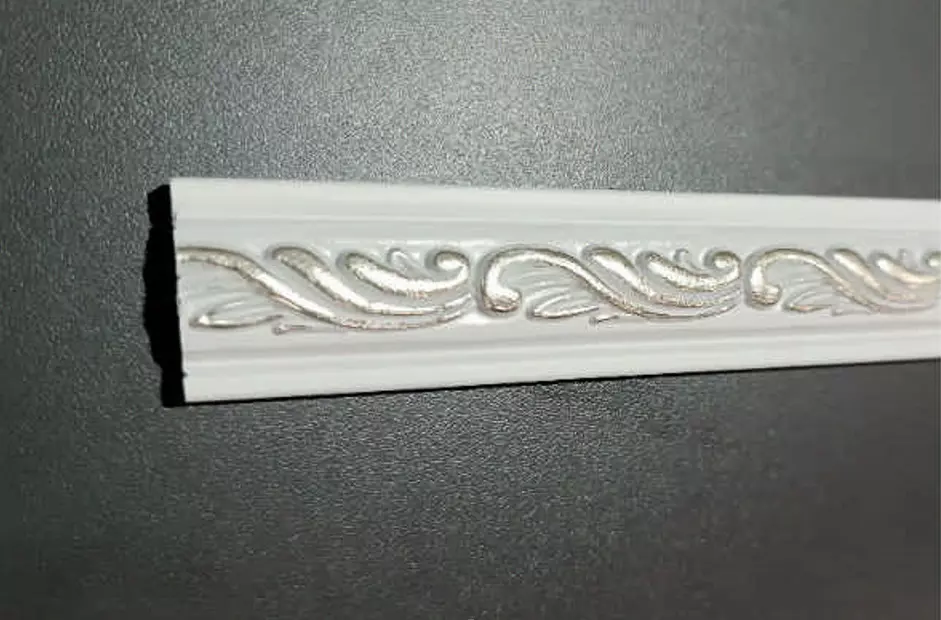 Молдинг 30х14х2400 мм, дюрополимер,цветной Paolo Arte COL157-60 белый с серебром