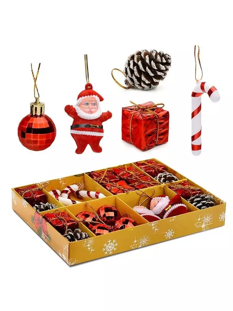 Набор новогодних украшений Вдохновение 3см* 24шт S1604