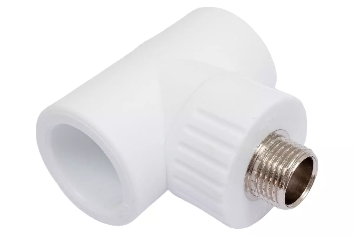 Тройник полипропиленовый комбинированный 32х3/4"х32 НР RTP 10759