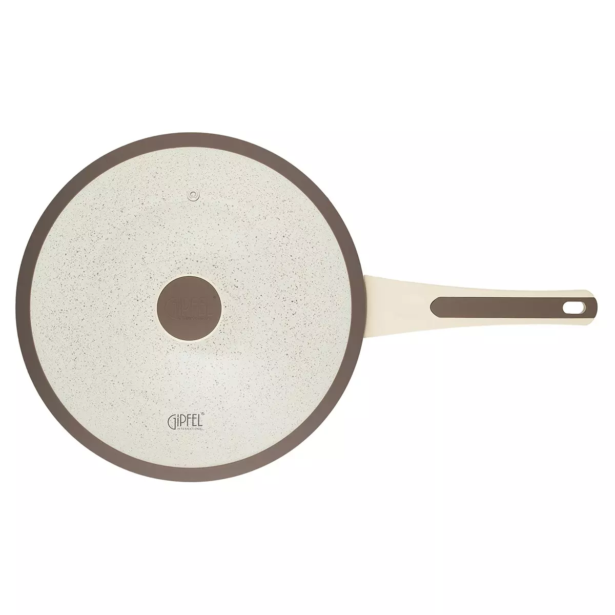 Сковорода Вок 28x8 см, кованый алюминий, индукция, с крышкой, Sonrizo GIPFEL 52504