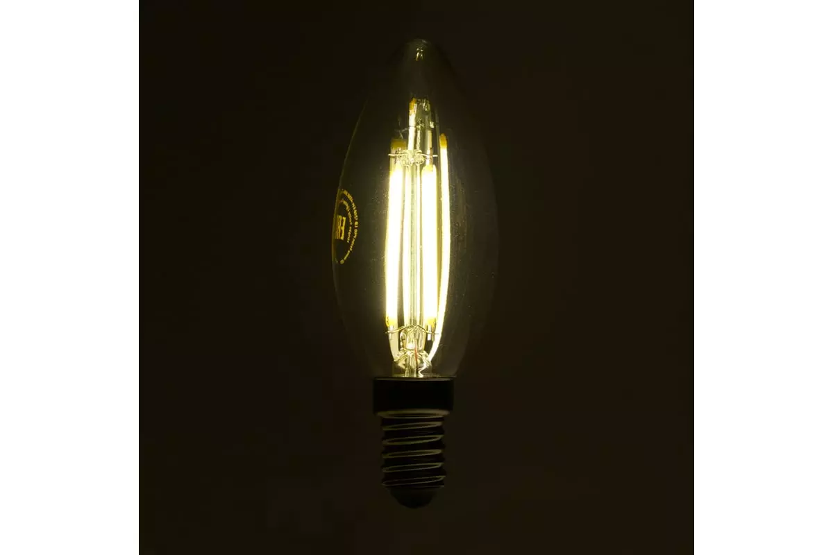 Светодиодная лампа Е14 220В 6Вт 2700К свеча филаментная теплый свет FERON PRO 51244